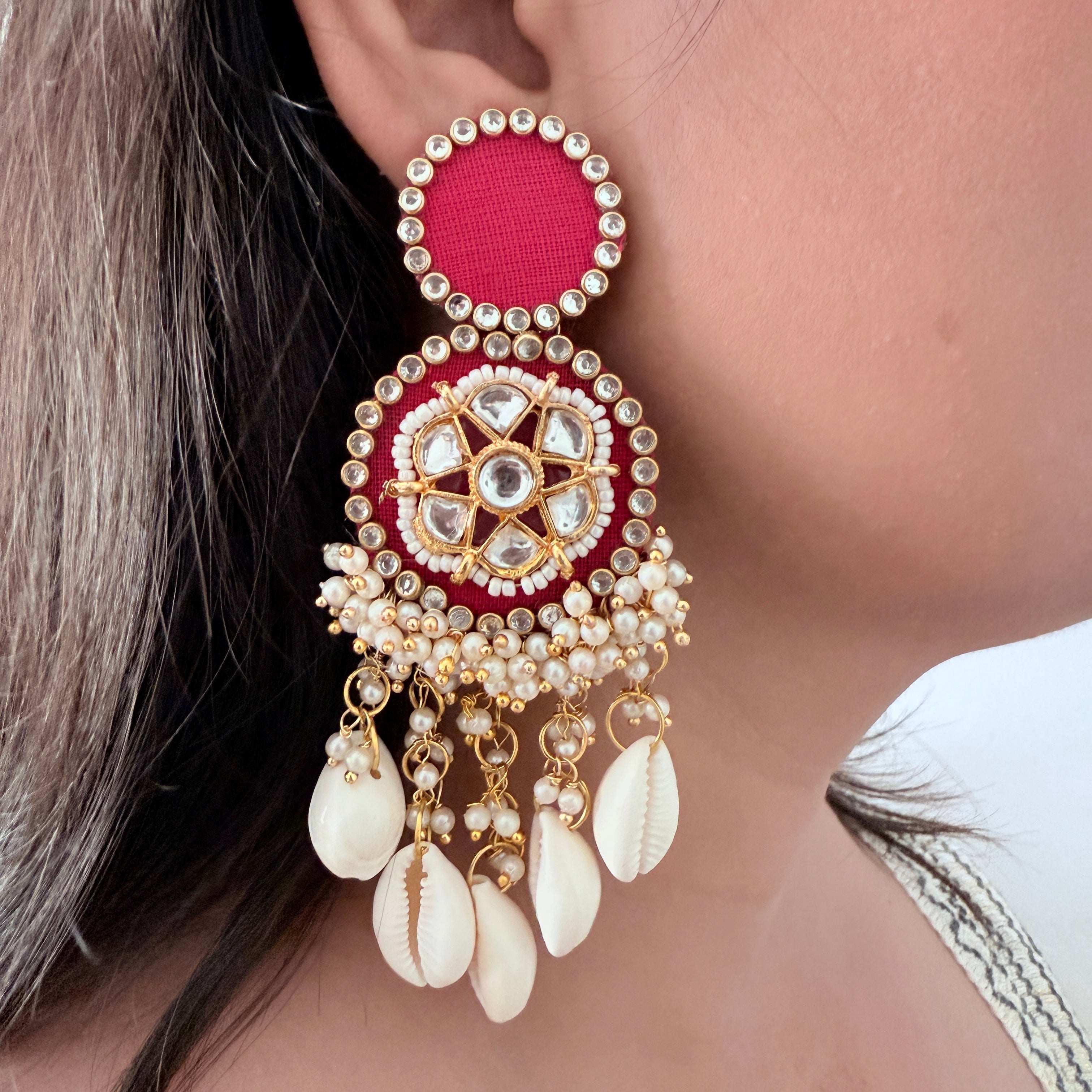 Rohini set  (Rani pink )