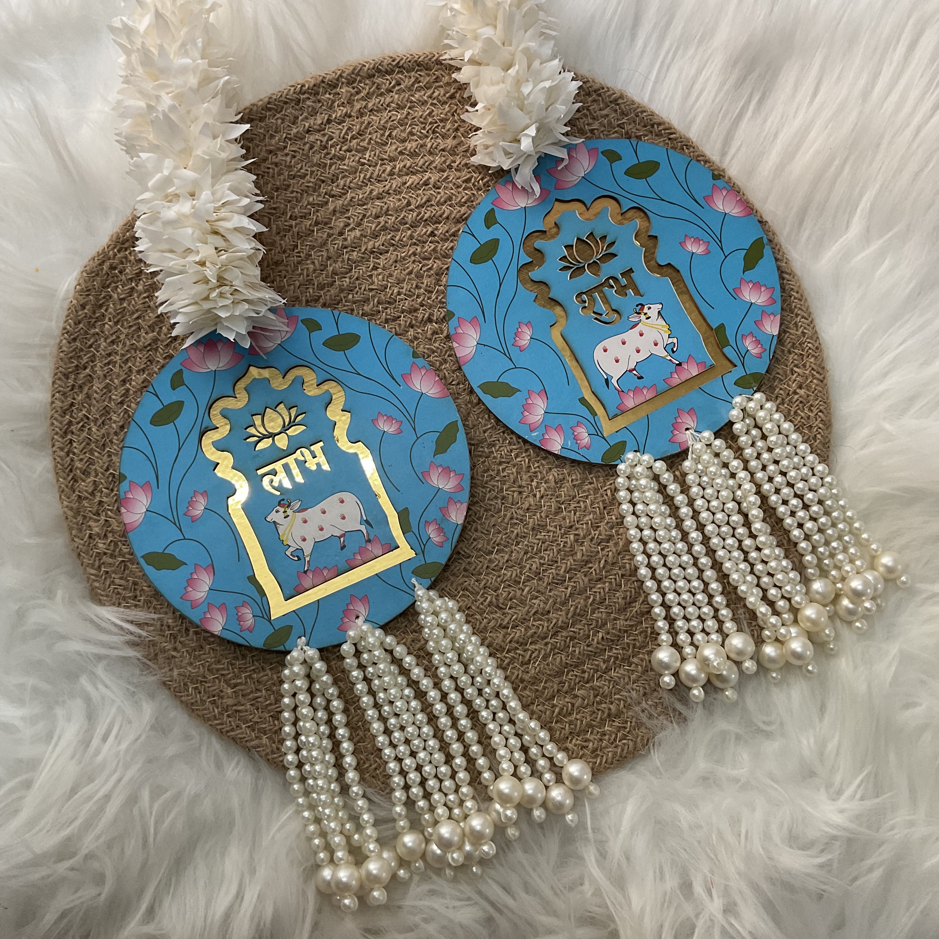 Labh Subh Hanging (Sky Blue)