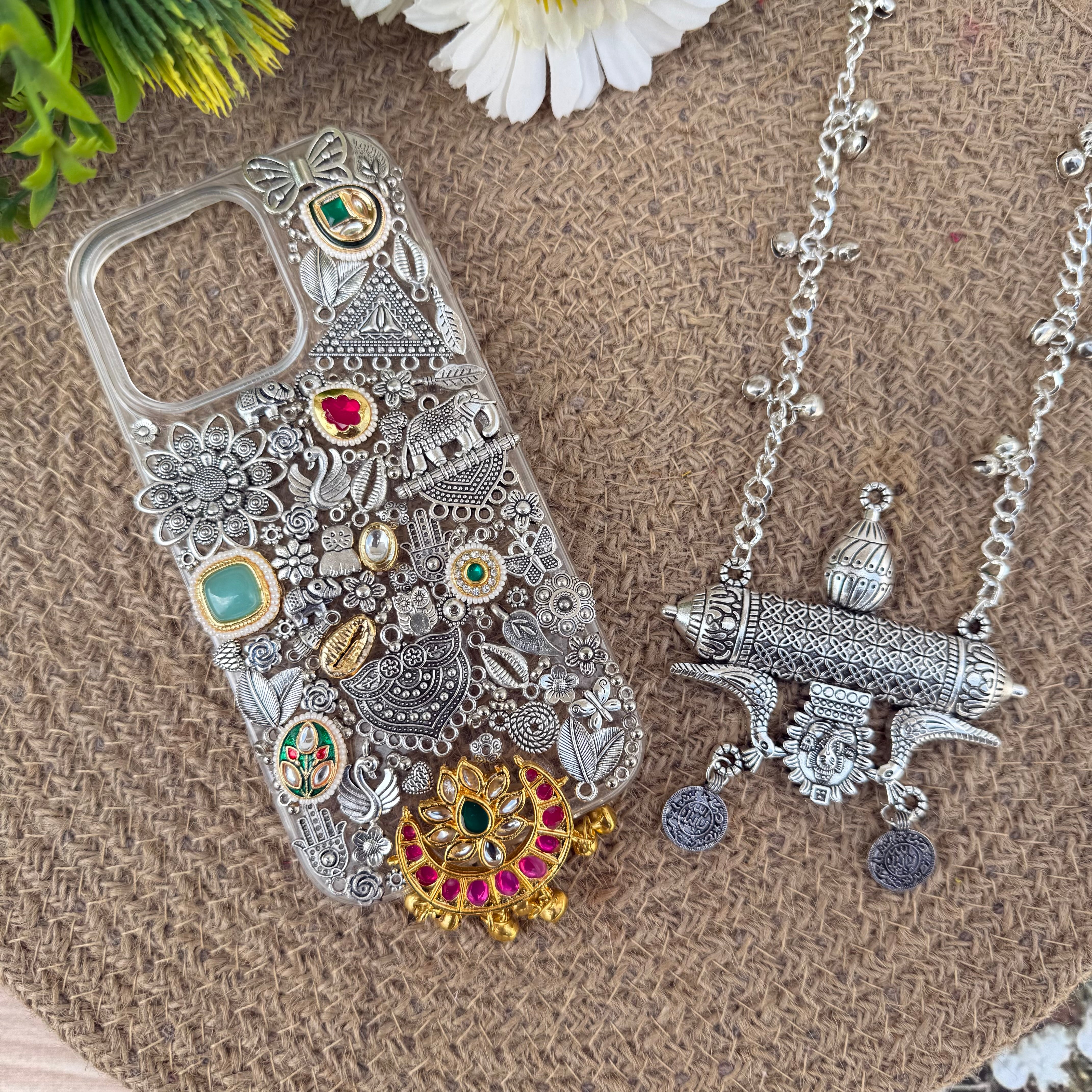 Sudiksha - Silver Charm Phone Cover / Cash with Free sling ( Mentione Model in Notes Or Whatsup)