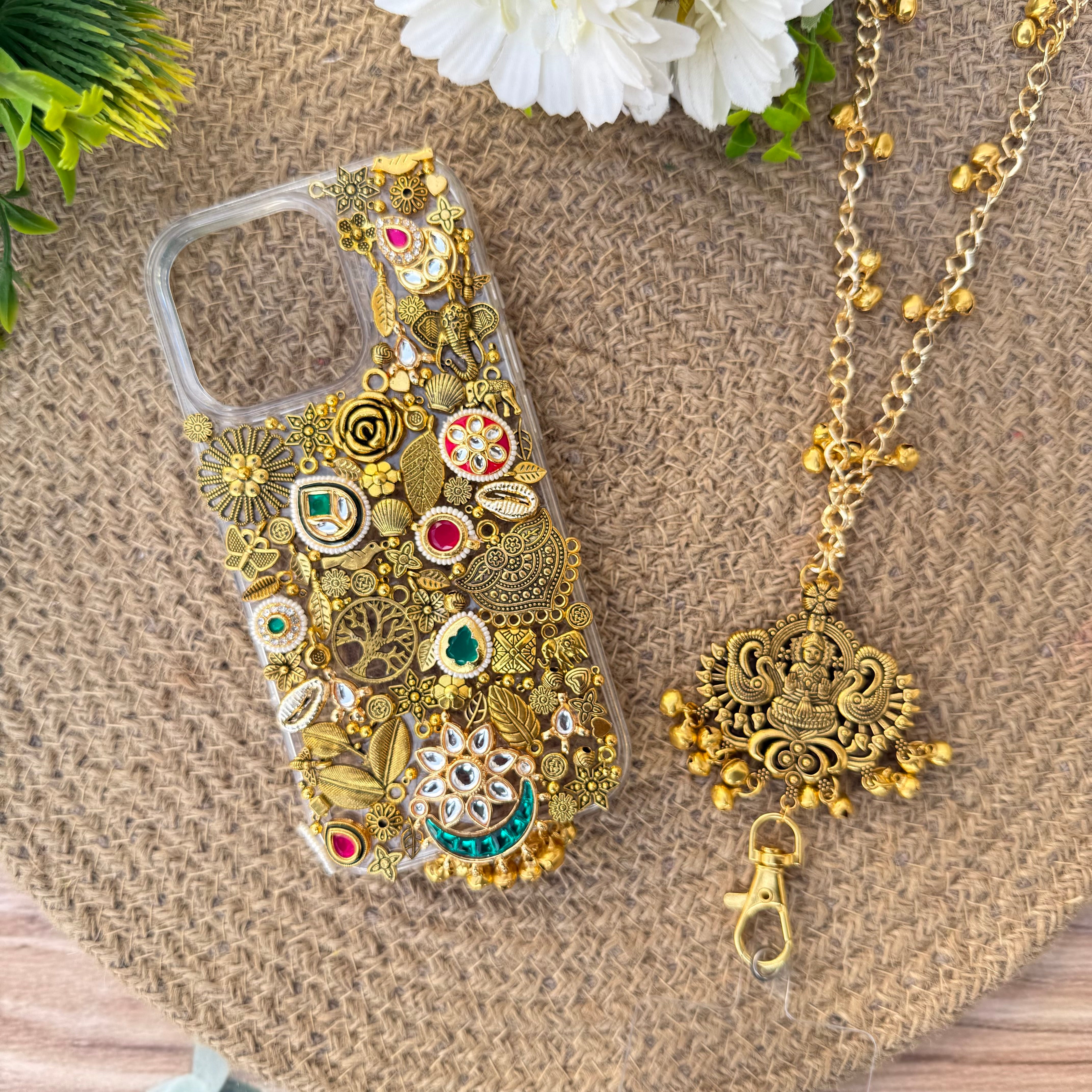 Naaz - Golden Charm Phone Cover / Cash with Free sling ( Mentione Model in Notes Or Whatsup)