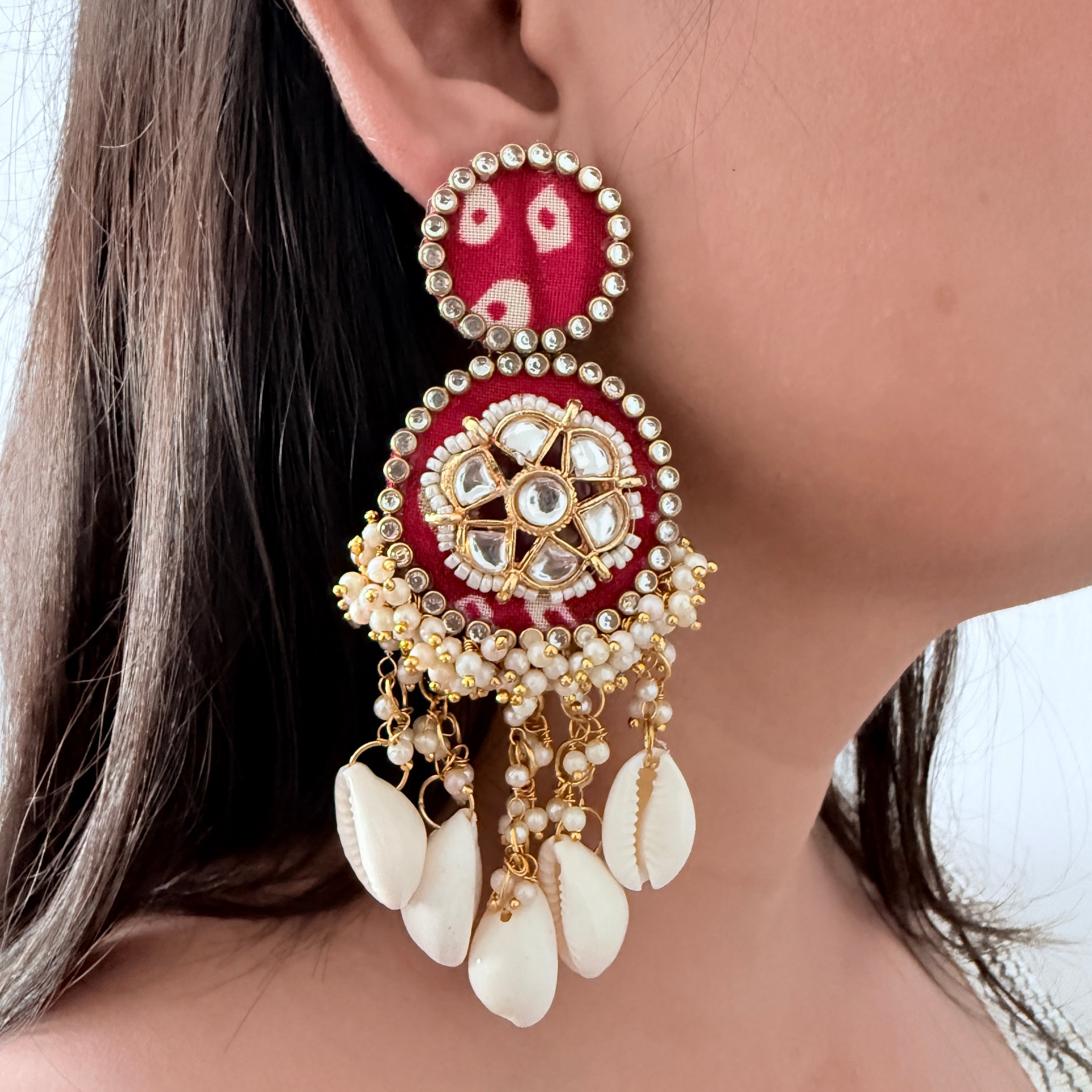 Rohini Set (Rani pink Bandhani)