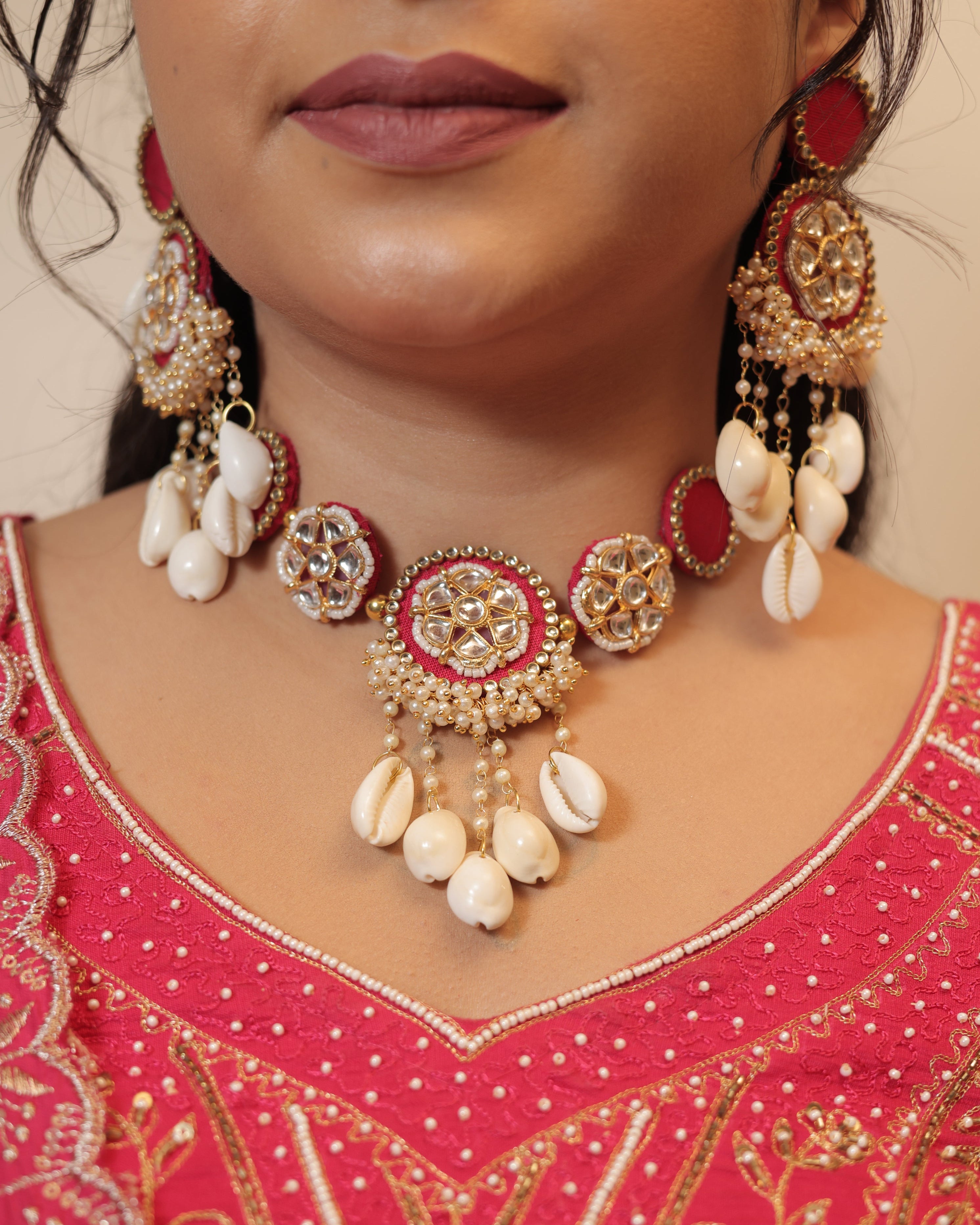 Kanika set (Rani pink)