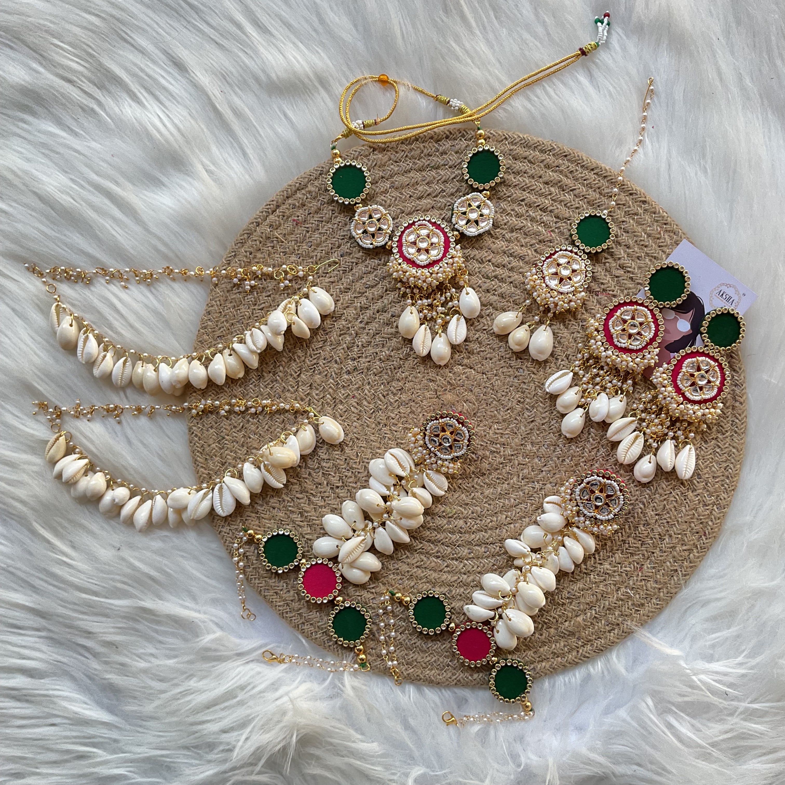 Rohini set (Green&pink)